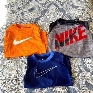 Nike Dri Fit long sleeve shirts size 3-4yrs . Selling as set .